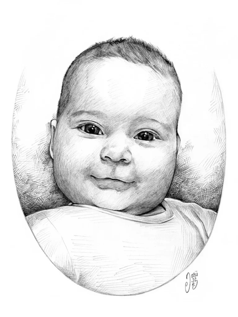 Baby Pencil Portrait 2 - Commissions