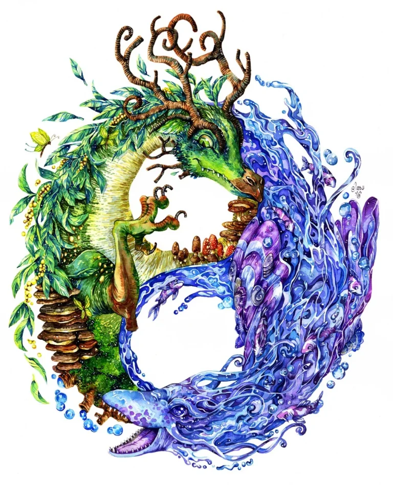 Yin & Yang Dragons - Original Artworks