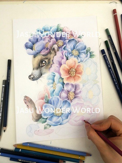 FLOWER HEDGEHOG - COMMISSION IN PROGRESS